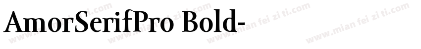 AmorSerifPro Bold字体转换